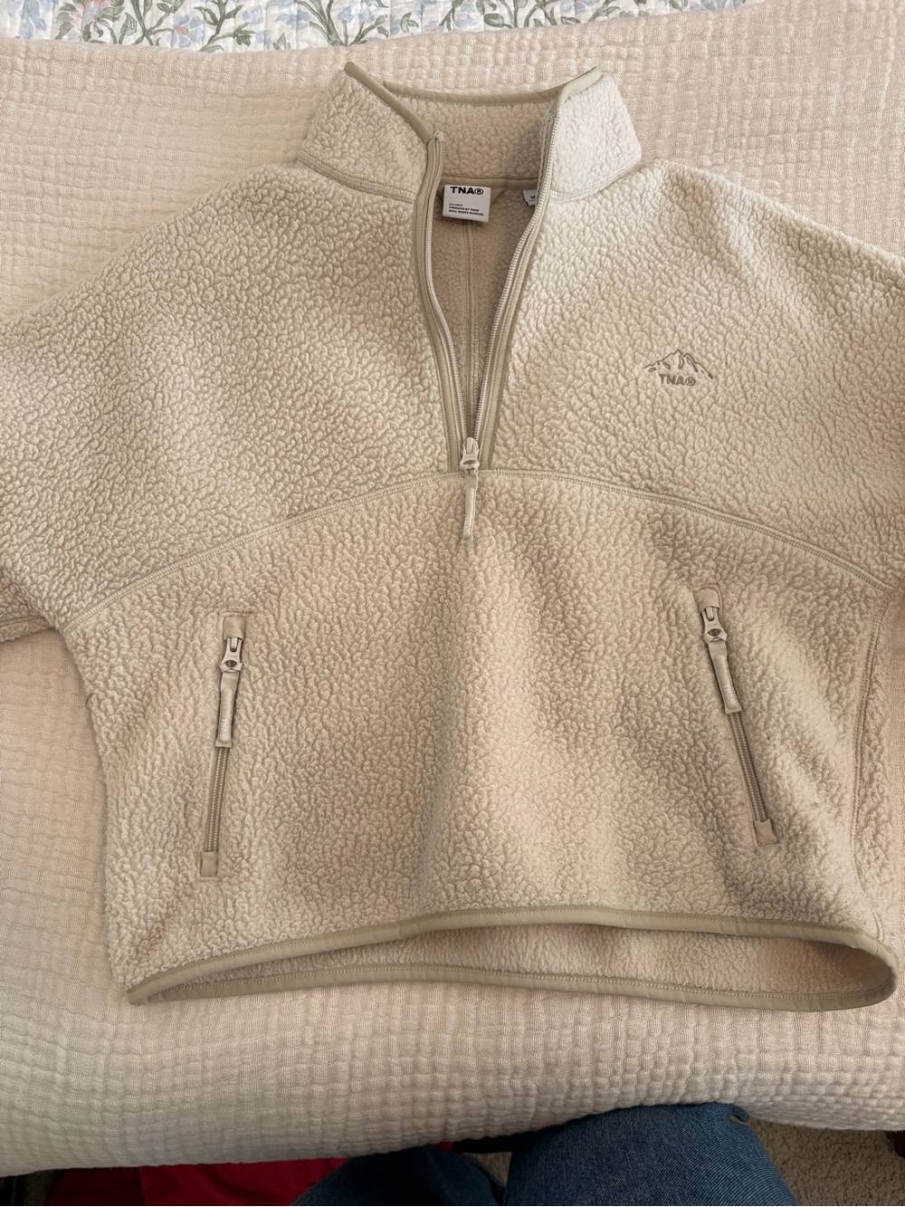 TNA Kids Cream Sherpa Half-Zip Pullover